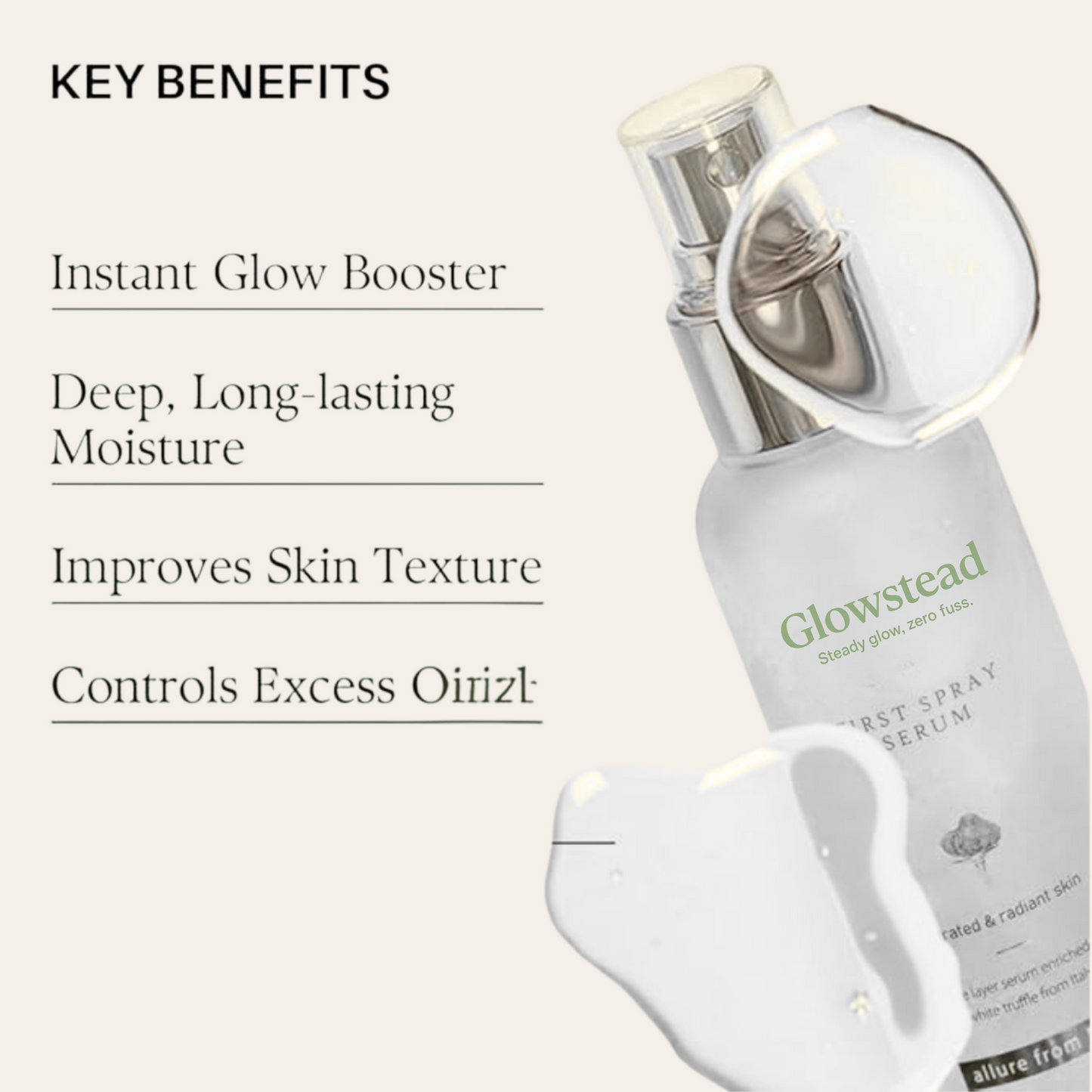 Glowstead First Spray Serum — 3-in-1 Glow Mist