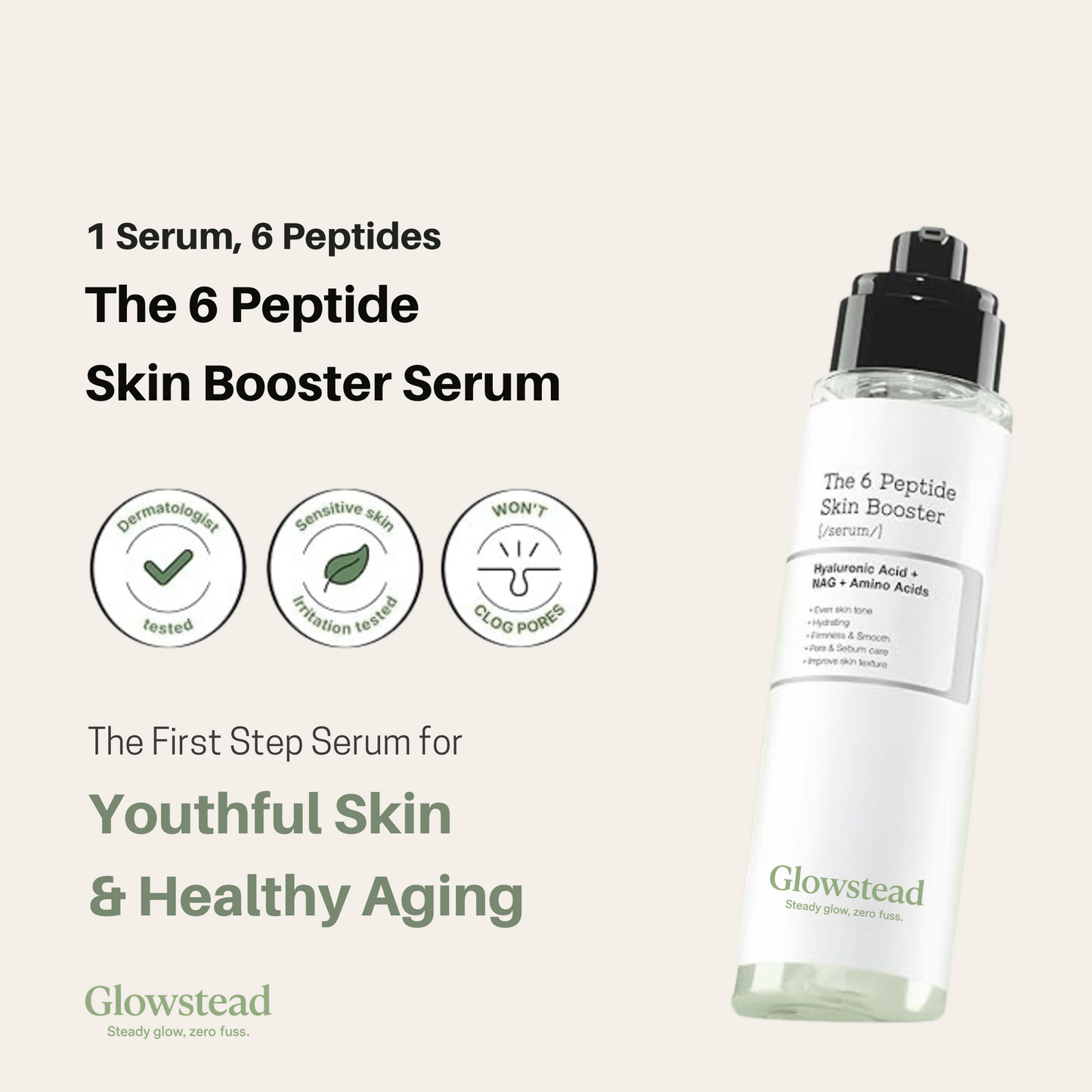Glowstead 6-Peptide Skin Booster Serum