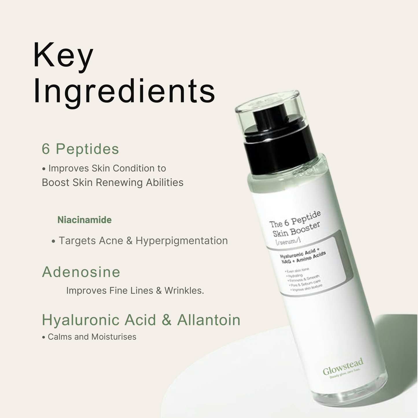 Glowstead 6-Peptide Skin Booster Serum